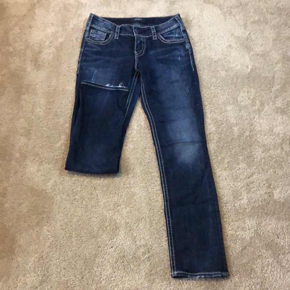 Silver Jeans Suki Mid Straight, 27x32